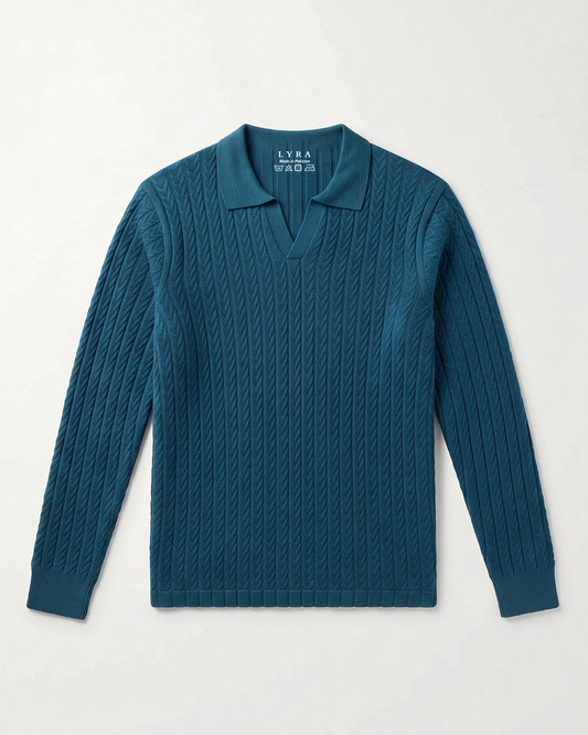 Drop Needle Polo Blue (001)