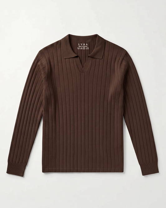 Drop Needle Polo Brown (001)