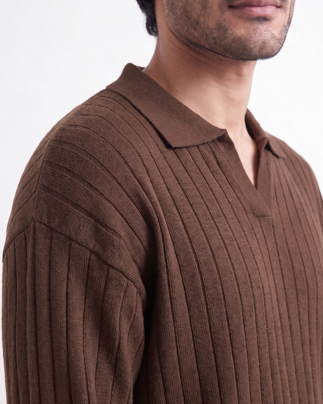Drop Needle Polo Brown (001)