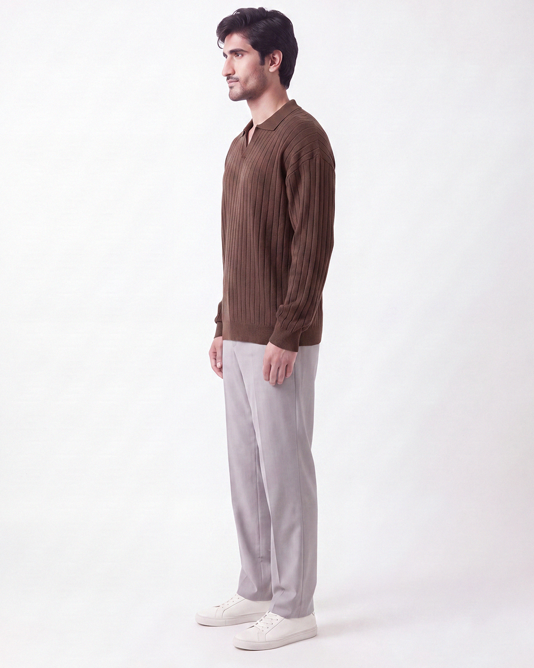 Drop Needle Polo Brown (001)