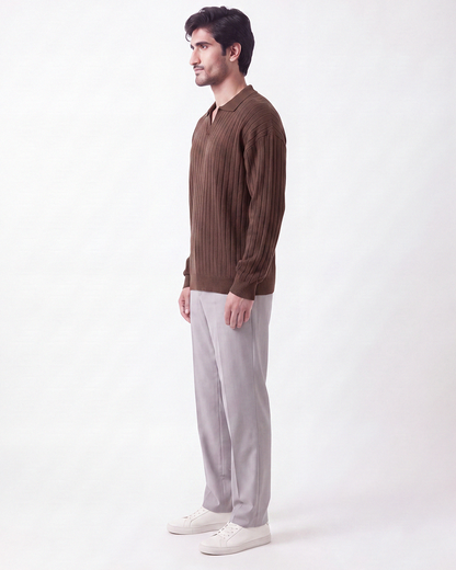 Drop Needle Polo Brown (001)