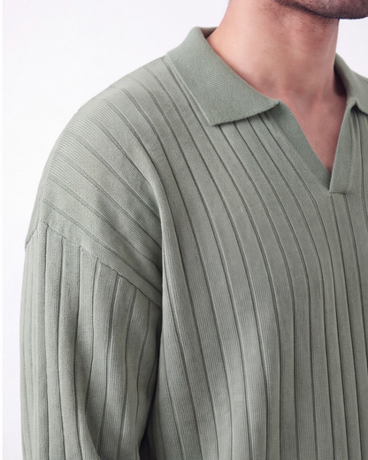 Drop Needle Polo Matcha (001)