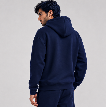 Loose Fit Hoodie Navy Blue (005)