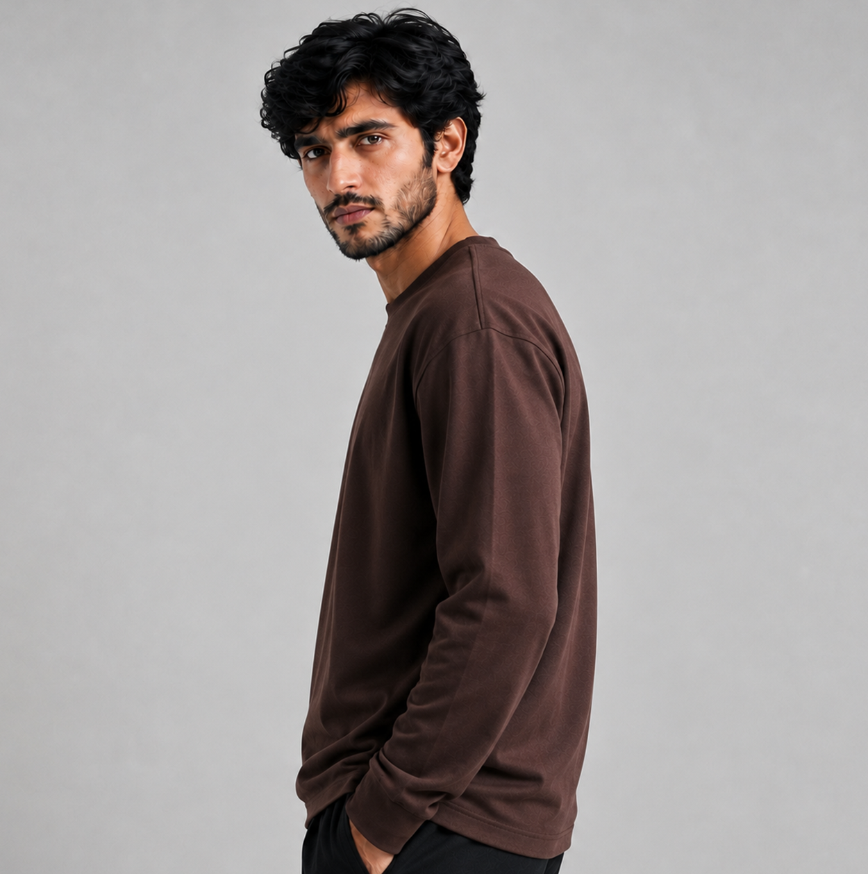 Loose Fit Sweat Shirt Brown (006)