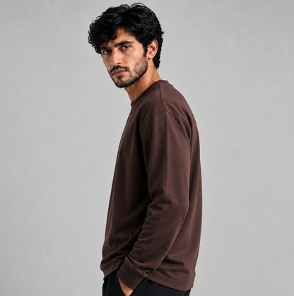 Loose Fit Sweat Shirt Brown (006)