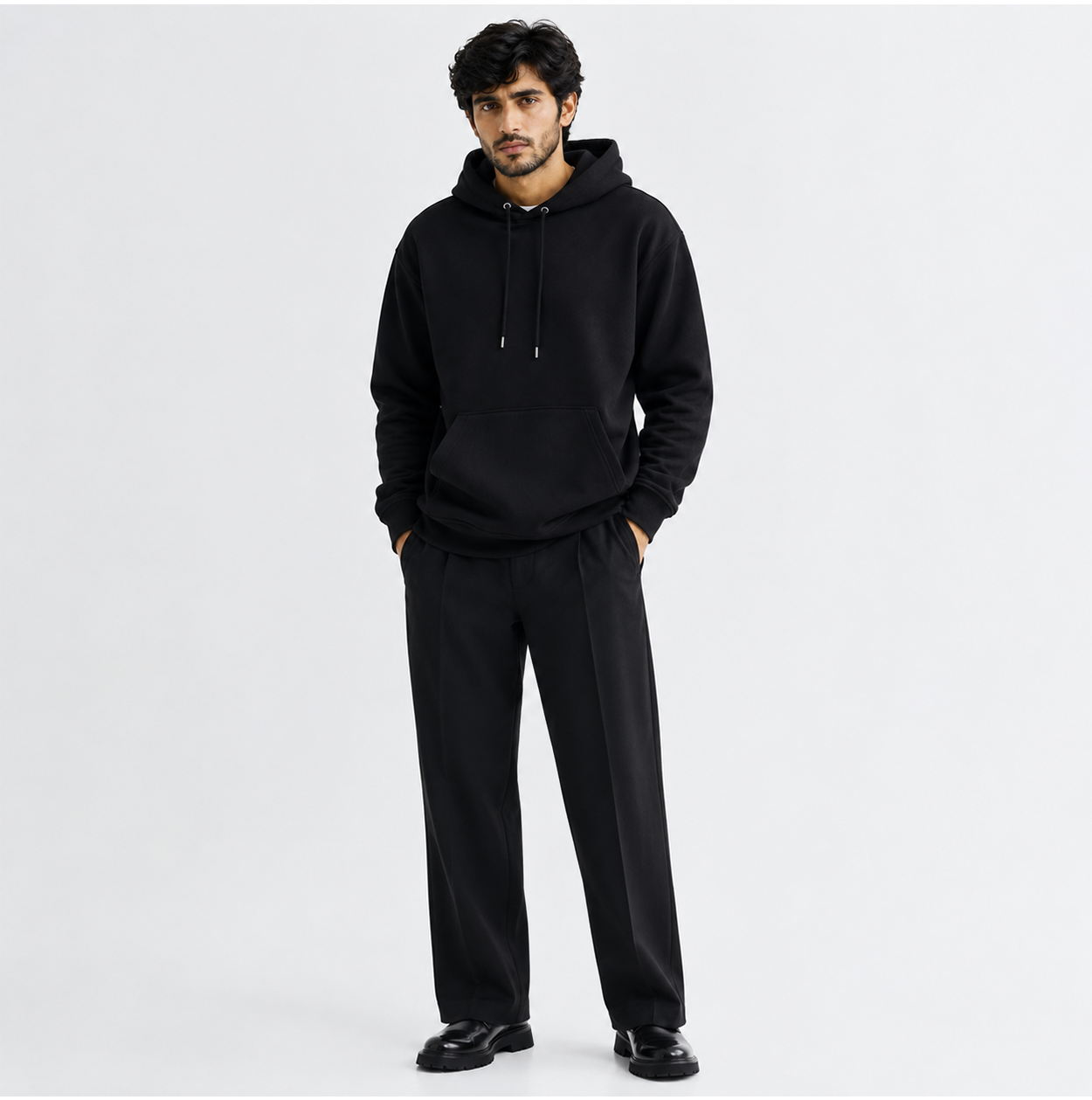 Loose Fit Hoodie Black (005)