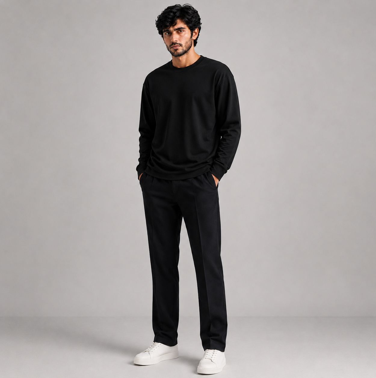 Loose Fit Sweat Shirt Black (006)