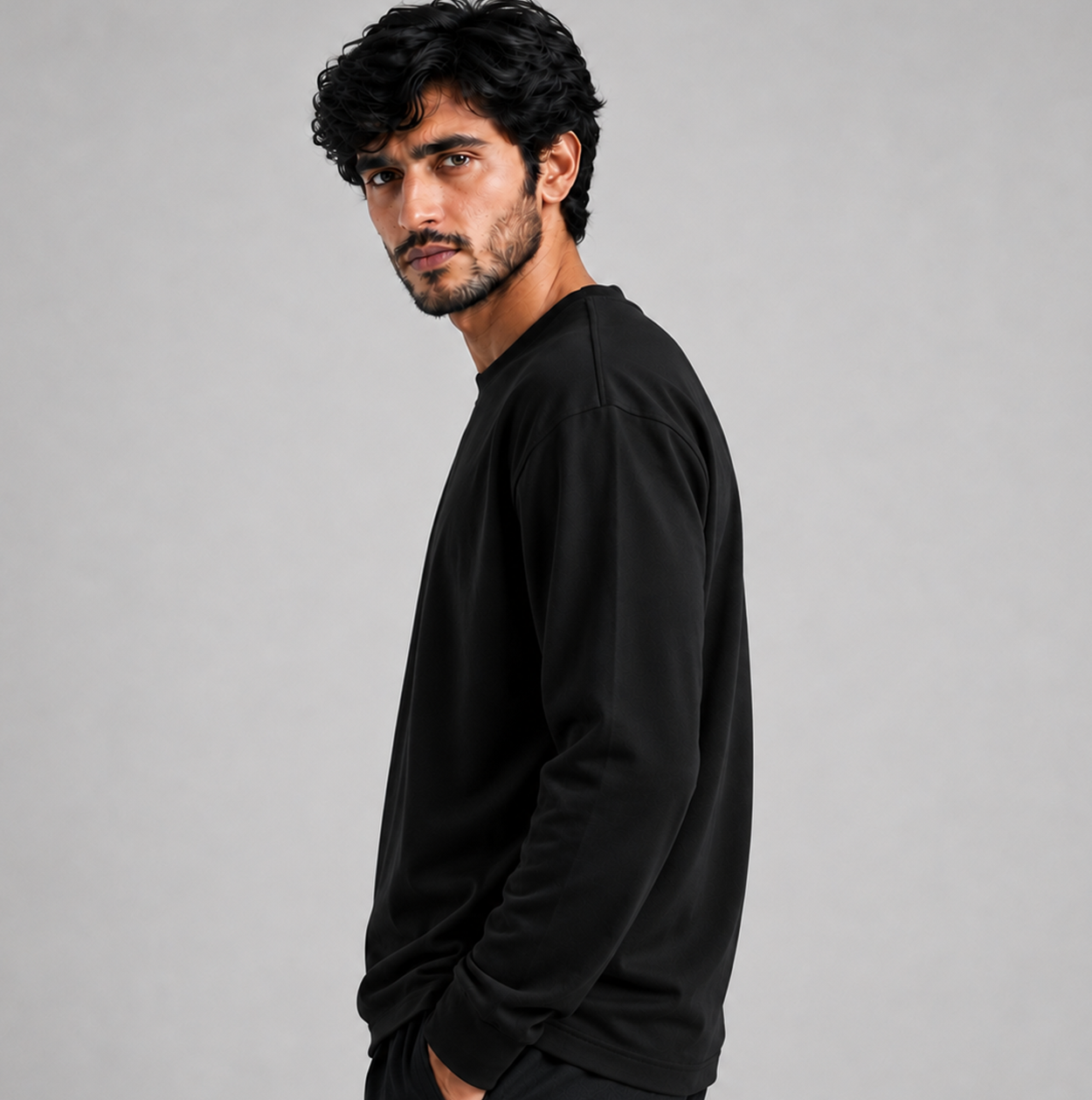 Loose Fit Sweat Shirt Black (006)