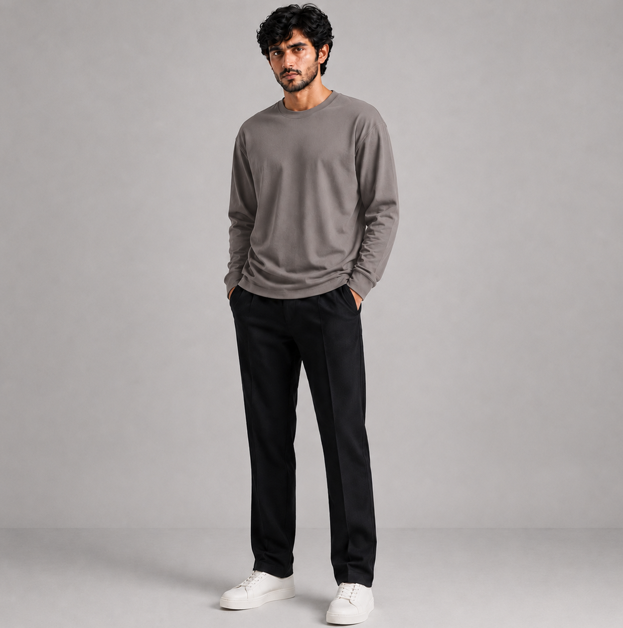 Loose Fit Sweat Shirt Grey (006)