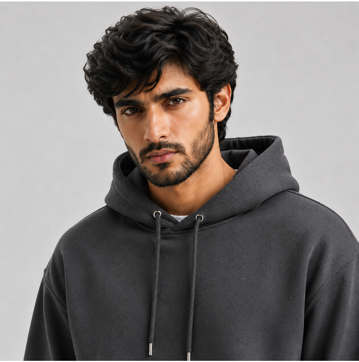 Loose Fit Hoodie Ash Grey (005)