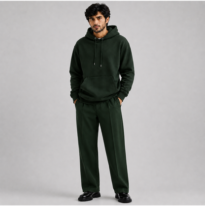 Loose Fit Hoodie Pine Green (005)