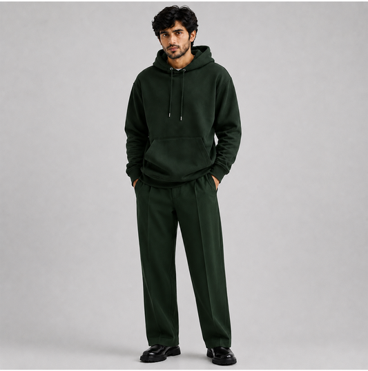 Loose Fit Hoodie Pine Green (005)