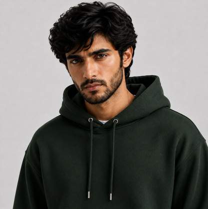 Loose Fit Hoodie Pine Green (005)