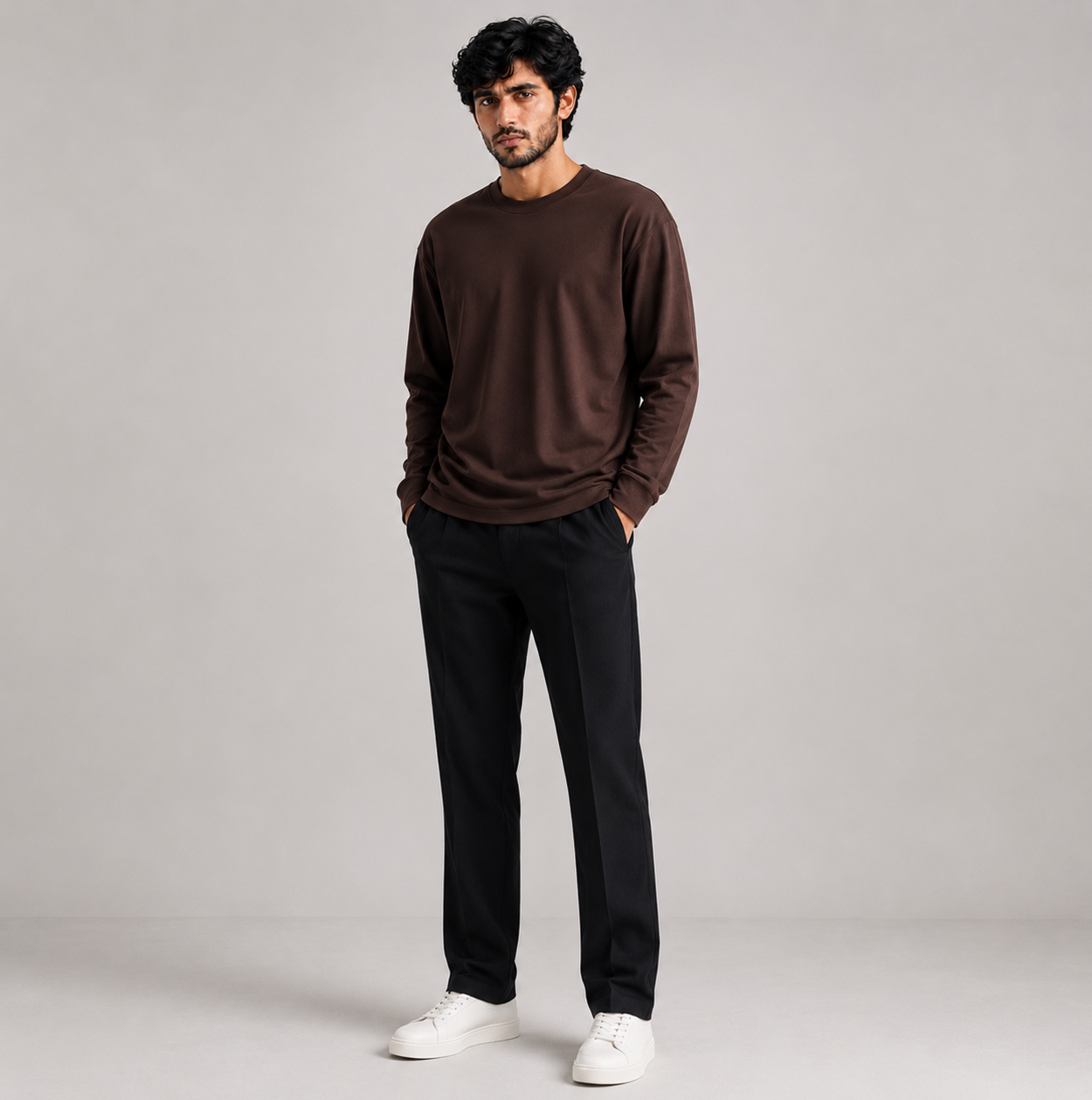 Loose Fit Sweat Shirt Brown (006)
