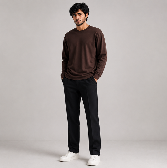 Loose Fit Sweat Shirt Brown (006)