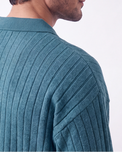 Drop Needle Polo Blue (001)