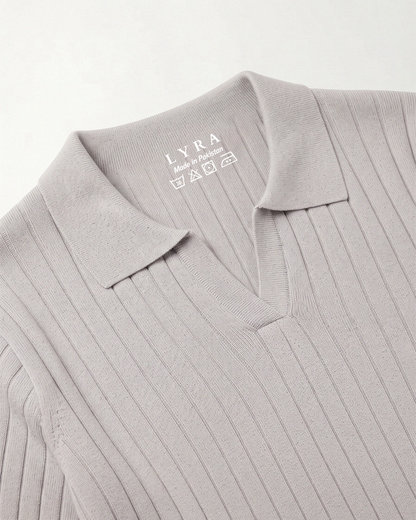 Drop Needle Polo Grey (001)