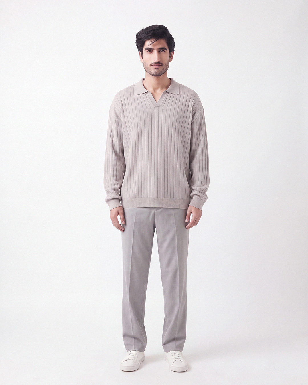 Drop Needle Polo Grey (001)