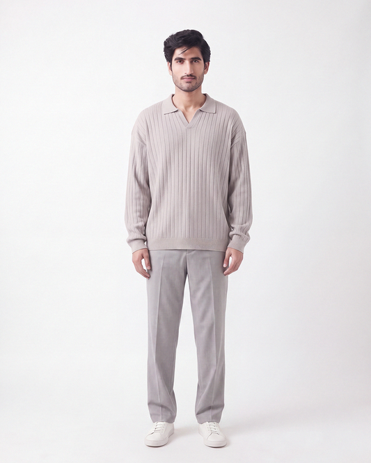 Drop Needle Polo Grey (001)